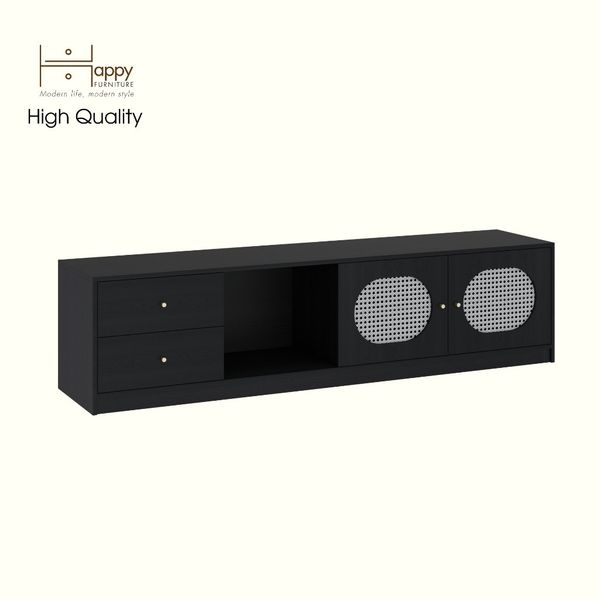  HAPPY FURNITURE , Kệ TV 2 cửa mở 2 ngăn kéo - MAY , KTV_096 , 200cm x 45cm x 50cm DxRxC 