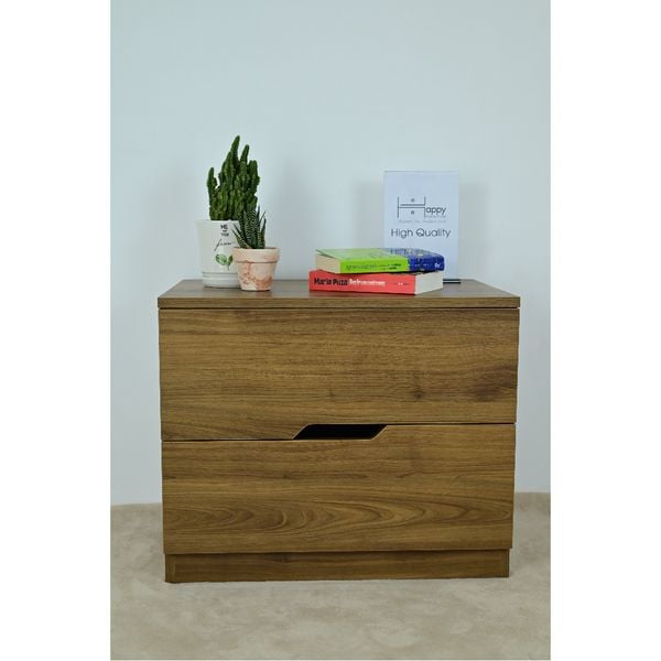  HAPPY FURNITURE , Táp đầu giường 2 ngăn kéo - DASH , THK_056 , 60cm x 40cm x 50cm 
