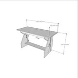  HAPPY FURNITURE , Bàn nâng hạ size 1m2, 1m4 tự động tăng giảm chiều cao - HELI , BAN_E_005 , BAN_E_006 