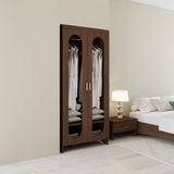  HAPPY FURNITURE , Tủ quần áo 2 cửa kính - CHEVY, TCM_228 , 80cm x 59cm x 180cm DxRxC 