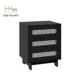  HAPPY FURNITURE , Táp đầu giường 3 ngăn - MEYDAN , THK_077 , 48cm x 40cm x 60cm 