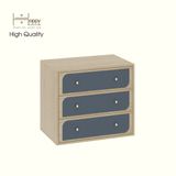  HAPPY FURNITURE , Táp đầu giường 3 ngăn kéo - BANA , THK_121 , 70cm x 45cm x 61cm 