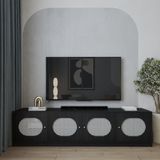  HAPPY FURNITURE , Kệ TV 4 cửa mở - MAY , KTV_095 , 200cm x 45cm x 50cm DxRxC 