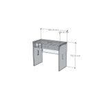  HAPPY FURNITURE , Bàn trang điểm 1 ngăn kéo - JOVIE , BAN_082 , 90cm x 45cm x 75cm 
