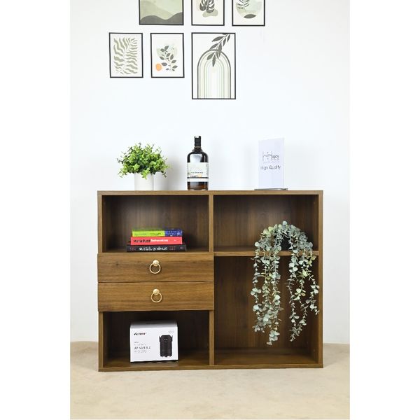  HAPPY FURNITURE , Tủ trang trí 2 hộc kéo - WESLEY , THK_047 , 90cm x 30cm x 72cm 