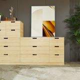 HAPPY FURNITURE , Tủ đựng đồ 6 ngăn kéo - SCANDINA , THK_104 , 120cm x 47cm x 76cm 