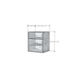  HAPPY FURNITURE , ZACY - Tủ lưu trữ 3 ngăn kéo , THK_214 , 55cm x 45cm x 63cm DxRxC, Sản phẩm phổ thông 