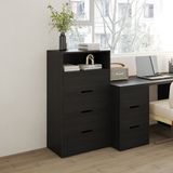  HAPPY FURNITURE , Tủ lưu trữ 4 ngăn kéo - LAYLA , THK_333 , 65cm x 40cm x 116cm DxRxC 