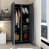  HAPPY FURNITURE , Tủ quần áo 2 cửa mở chân sắt - LAVIA , TCM_170 , 80cm x 59cm x 180cm 