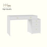  HAPPY FURNITURE , Bàn làm việc 5 ngăn kéo - JOVIE , BAN_084 , 120cm x 50cm x 75cm 