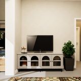  HAPPY FURNITURE , Kệ TV 4 cánh mở chân sắt - SISEEL , KTV_051 , 160cm x 40cm x 64cm 