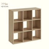  HAPPY FURNITURE , Kệ sách 9 ngăn - CHANN, KSA_112 , 80cm x 28cm x 80cm DxRxC 