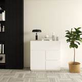  HAPPY FURNITURE , Tủ đựng đồ 1 cánh mở 3 ngăn kéo - MACRO , THK_041 ,  100cm x 40cm x100cm 