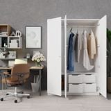  HAPPY FURNITURE , Tủ quần áo 3 cánh mở - OLA , TCM_082 , 120cm x 54cm x176cm 