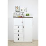  HAPPY FURNITURE , Tủ lưu trữ 5 ngăn 1 cửa mở - NOMIA , TCM_035 , 90cm x 35cm x 120cm 