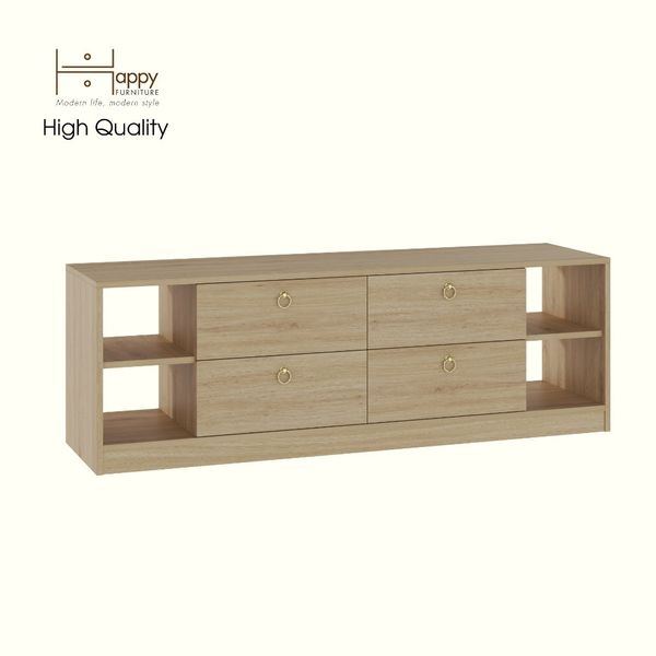  HAPPY FURNITURE , Tủ lưu trữ 4 ngăn kéo - MERI , THK_295 , 150cm x 40cm x 50cm DxRxC 