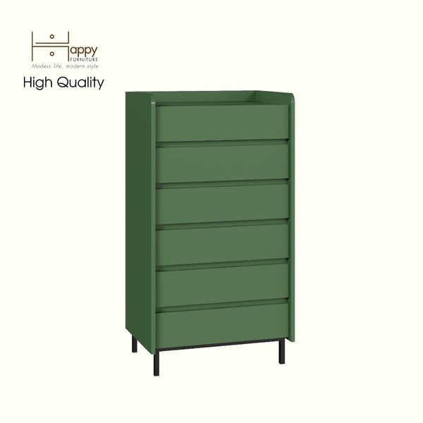  HAPPY FURNITURE , Tủ lưu trữ 6 ngăn kéo chân sắt - LAVIA , THK_155 , 63cm x 45cm x 116cm 