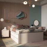  HAPPY FURNITURE , Giường ngủ 4 ngăn kéo - SWEETY , GNG_077 GNG_078 GNG_079 GNG_080 , 203x54cm, dài x cao 