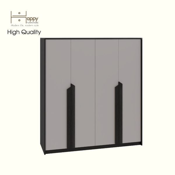  HAPPY FURNITURE , Tủ quần áo 4 cánh mở - PONIX , TCM_114 , 160cm x 54cm x 176cm 