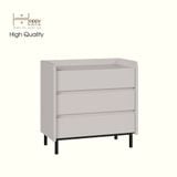  HAPPY FURNITURE , Tủ lưu trữ 3 ngăn kéo chân sắt - LAVIA , THK_154 , 66cm x 40cm x 66cm 