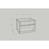  HAPPY FURNITURE , Táp đầu giường 2 hộc kéo - WESLEY , THK_049 , 56cm x 40cm x 40cm 