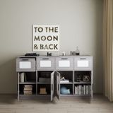  HAPPY FURNITURE , Tủ lưu trữ 4 ngăn kéo 4 cửa mở - TASY ,TLT_063 , 178cm x 50cm x 100cm DxRxC 