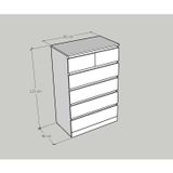  HAPPY FURNITURE , Tủ 5 tầng - DOOBIE , THK_006 , 80cm x 48cm x 123cm 