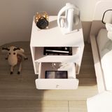  HAPPY FURNITURE , Táp đầu giường 2 ngăn chân sắt - SWEETY , THK_080, 48cm x 40cm x 58cm 