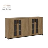  HAPPY FURNITURE , Tủ lưu trữ 4 cửa mở chân sắt - LOUIS , TCM_030 , 168cm x 36cm x 84cm 