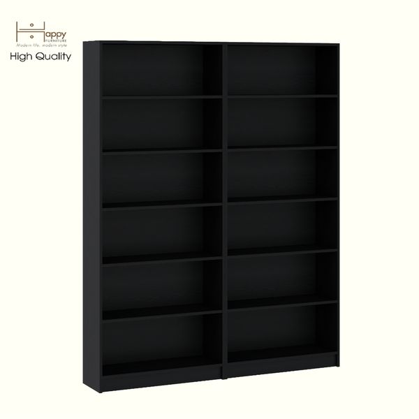  HAPPY FURNITURE , Combo 2 kệ sách 6 tầng - CATY , KSA_088, 160cm x 28cm x 202cm DxRxC 