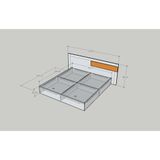  HAPPY FURNITURE , Giườngngủ - SPACE , GNG_242 GNG_243 GNG_244 GNG_245 , 205cm x 28cm DxC 