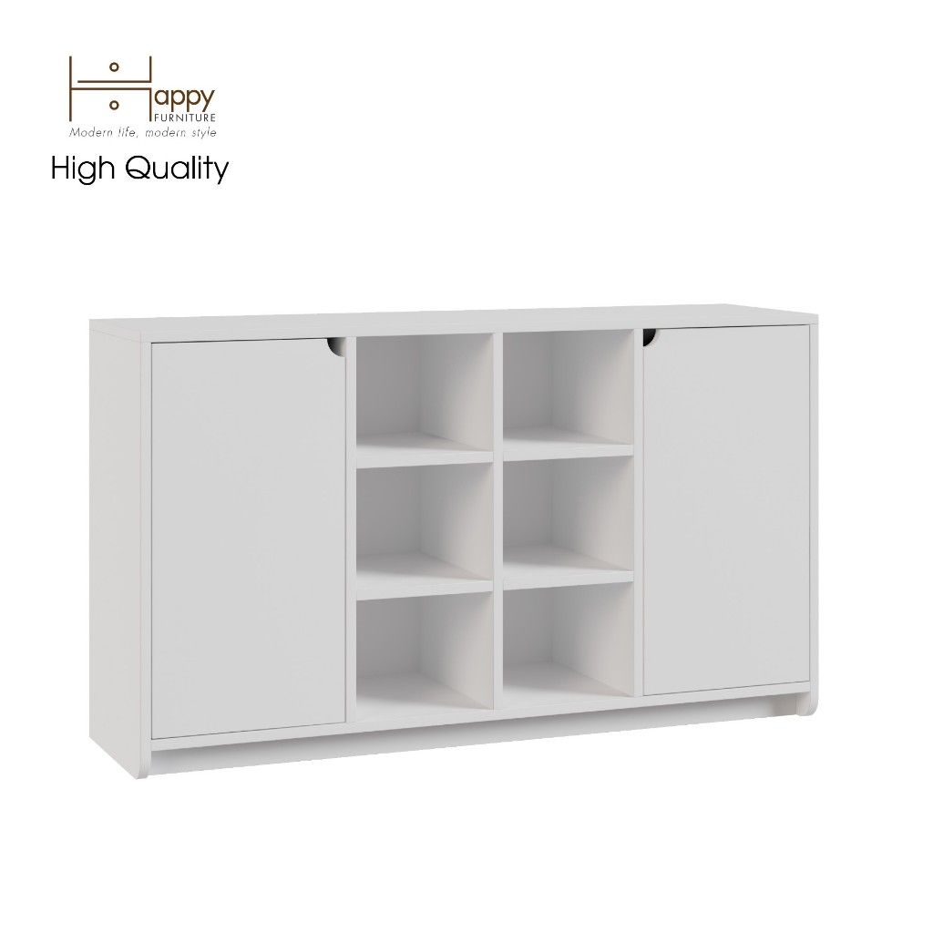  HAPPY FURNITURE , Tủ lưu trữ 2 cửa mở - CIRCLE , TCM_070 , 120cm x 34cm x 70cm 