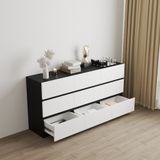  HAPPY FURNITURE , Tủ lưu trữ 9 ngăn kéo - KALA, THK_288, 160cm x 40cm x 80cm DxRxC 
