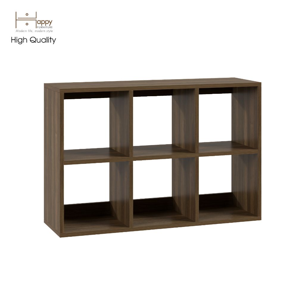  HAPPY FURNITURE , Kệ sách 2x3 - ZANE , KSA_037 , 90cm x 28cm x 60cm 