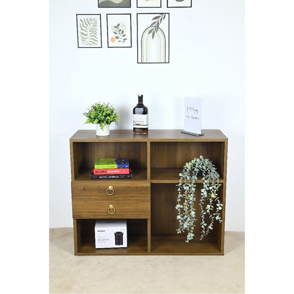  HAPPY FURNITURE , Tủ trang trí 2 hộc kéo - WESLEY , THK_047 , 90cm x 30cm x 72cm 