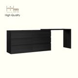  HAPPY FURNITURE , Tủ lưu trữ 6 ngăn kéo kết hợp bàn - VENNI , BAN_119 , 260cm x 48cm x 81cm DxRxC 