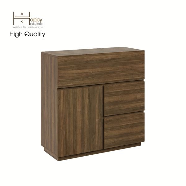  HAPPY FURNITURE , Tủ đựng đồ 1 cánh mở 3 ngăn kéo - MACRO , THK_041 ,  100cm x 40cm x100cm 