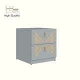  HAPPY FURNITURE , Táp đầu giường 2 ngăn kéo - CHARIS , THK_116 , 42cm x 45cm x 46cm 