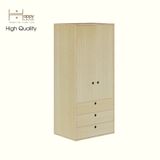  HAPPY FURNITURE , Gỗ tự nhiên , Tủ quần áo 2 cửa mở gỗ Plywood - SANARI , TCM_199 , 80cm x 59cm x 180cm DxRxC 