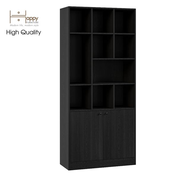  HAPPY FURNITURE , Kệ sách 2 cửa mở - CATY , KSA_025 , 90cm x 39cm x 200cm 