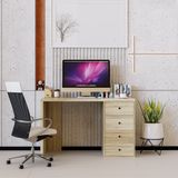  HAPPY FURNITURE , ZACY - Bàn làm việc 4 ngăn kéo, BAN_121 , 120cm x 55cm x 75cm DxRxC, Sản phẩm phổ thông 