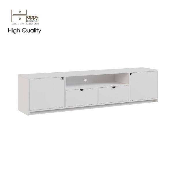  HAPPY FURNITURE , Kệ TIVI 2 cánh mở 2 ngăn kéo - CIRCLE , KTV_018 , 200cm x 40cm x 48cm 