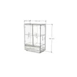  HAPPY FURNITURE , Tủ lưu trữ 2 cửa mở 1 ngăn kéo - VIGGO , TCM_173 , 62cm x 32cm x 90cm 