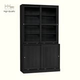  HAPPY FURNITURE,  Tủ đựng đồ cửa kính 4 cánh lùa - SCANDINA , TCL_026 , 120cm x 49cm x 213cm 