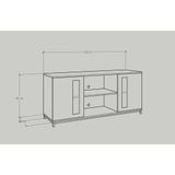  HAPPY FURNITURE , Tủ lưu trữ 2 cửa mở chân sắt - LOUIS , TCM_032 , 150cm x 40cm x 66cm 