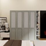  HAPPY FURNITURE , Tủ quần áo 4 cánh mở 2mx2m - ROTAN , TCM_139 , 200cm x 54cm x 200cm 