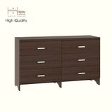  HAPPY FURNITURE , Tủ lưu trữ 6 ngăn kéo - CHEVY, THK_265 , 140cm x 45cm x 82cm DxRxC 