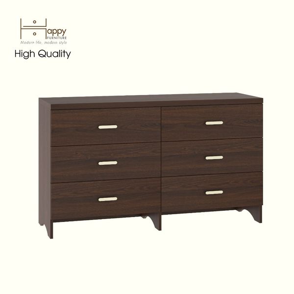  HAPPY FURNITURE , Tủ lưu trữ 6 ngăn kéo - CHEVY, THK_265 , 140cm x 45cm x 82cm DxRxC 