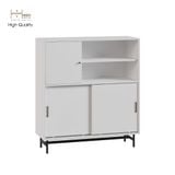  HAPPY FURNITURE , Tủ lưu trữ cánh lùa chân sắt - LUCA , TCL_015 , 108cm x 40cm x 120cm 