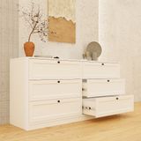  HAPPY FURNITURE , MATTA - Tủ lưu trữ 6 ngăn kéo, THK_225 , 160cm x 45cm x 79cm DxRxC 